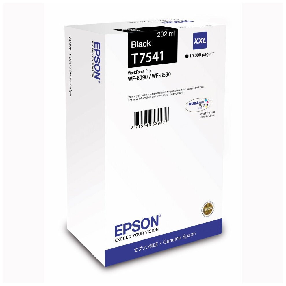 Картридж Epson C13T754140 для Epson WF-8090 Epson WF-8590 черный - фото №2