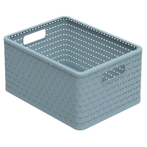 фото Корзина для хранения rotho country a4 36,8*27,8*19,1 голубой горизонт