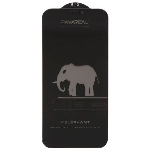 Защитное стекло PAVAREAL PA-PG18 для Apple iPhone 12 Pro, 1 шт., прозрачный/черный