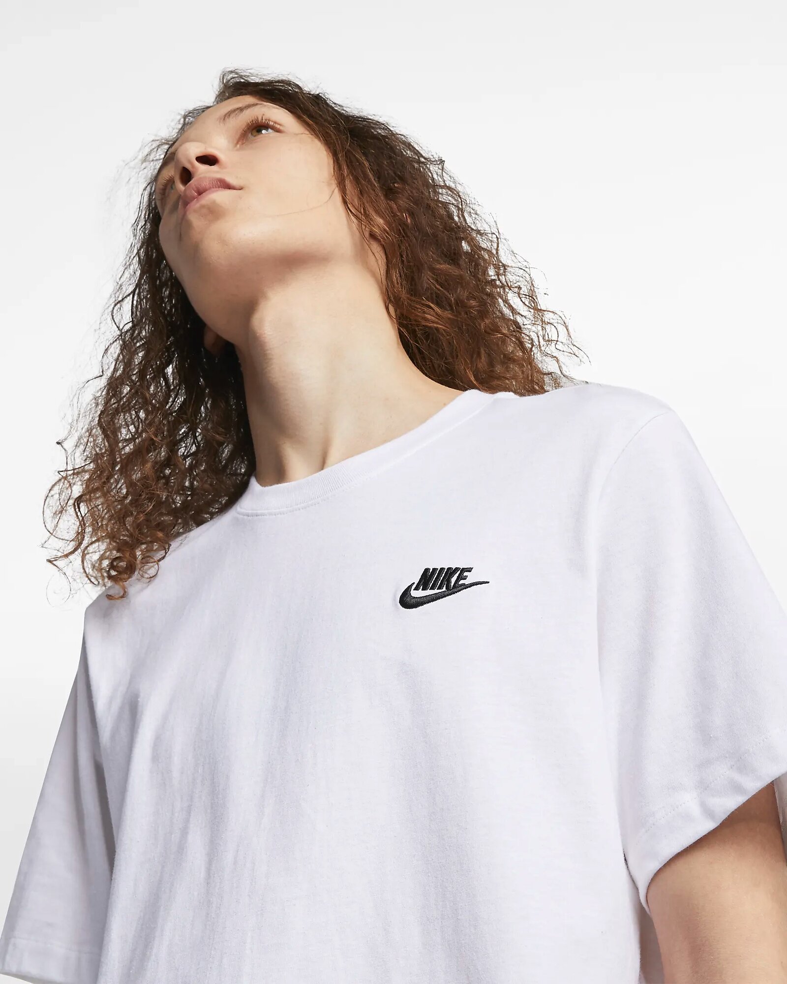 Футболка спортивная NIKE Club, 1 шт., размер XS INT, белый — фото 1
