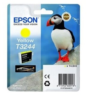 Картридж Epson T3244 желтый C13T32444010 Yellow