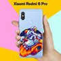 Силиконовый чехол на Xiaomi Redmi 6 Pro Астронавт на ракете / для Сяоми Редми 6 Про