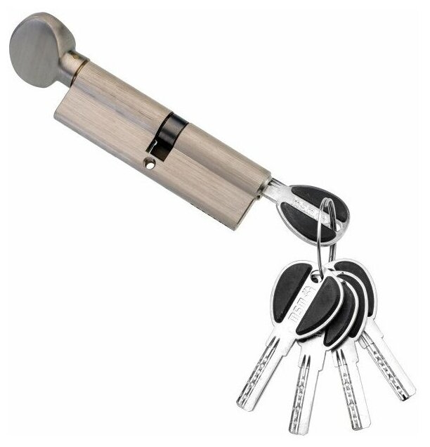Цилиндровый механизм (личинка для замка)с перфорированными ключами. ключ-вертушка CW50/60 (110mm) SN (Матовый никель) MSM