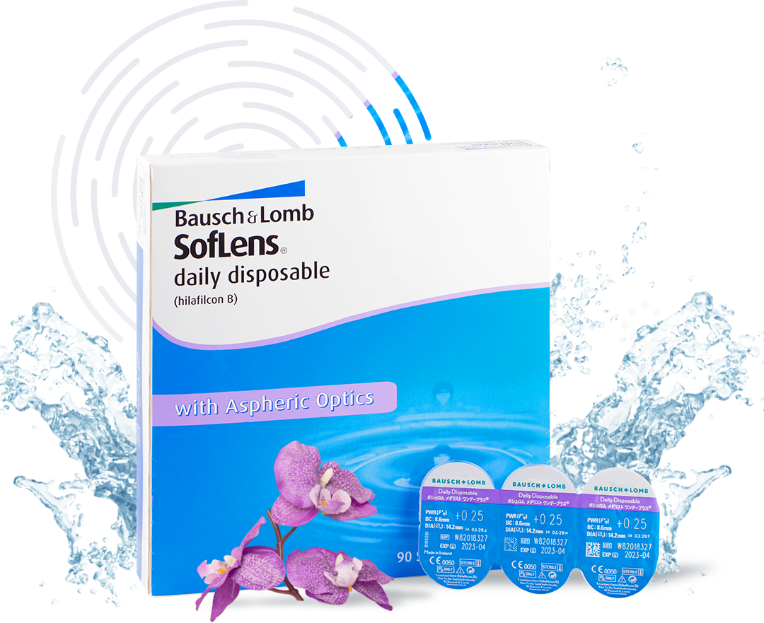 Контактные линзы Bausch & Lomb Soflens Daily Disposable, 90 шт., R 8,6, D -3,5