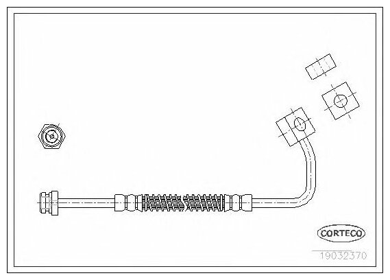 Шланг тормозной перед лев Corteco 19032370