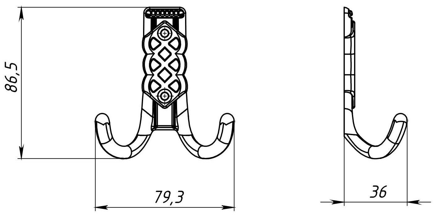 Крючок для одежды STARFIX №30 черный (SMP-21836-1) — фото 1