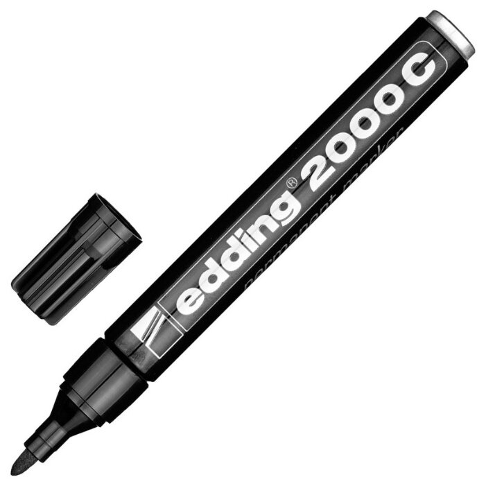 Маркер перманентный EDDING E-2000C/1 черный 15-3мм металлический корпус