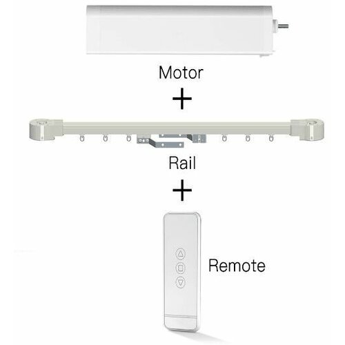 Умный мотор для раздвижных штор с карнизом 2,16-3,2м Zigbee Moes
