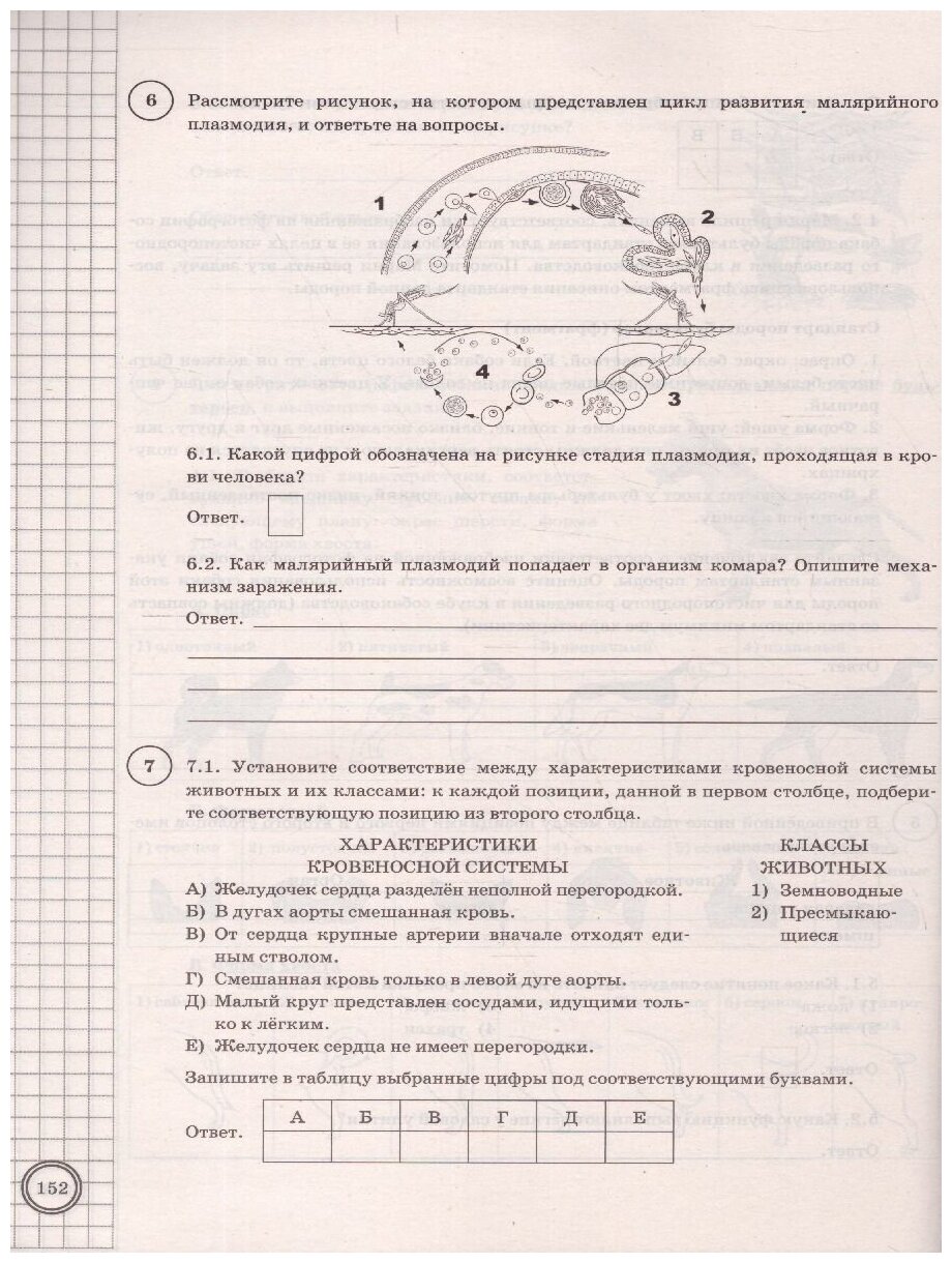 Биология Всероссийская проверочная работа 8 класс Типовые задания 25 вариантов заданий Подробные критерии оценивания Ответы - фото №3