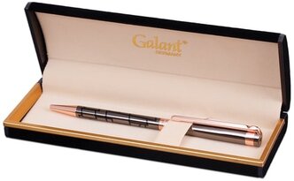 Ручка подарочная шариковая GALANT Vitznau, корпус серый, золотистые детали, 0,7мм, синяя, 141664