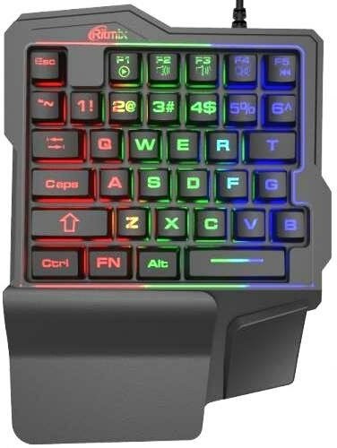 Клавиатура игровая Ritmix RKB-209 BL Gaming , миниклавиатура WASD 35клавиш, подсветка . чёрная