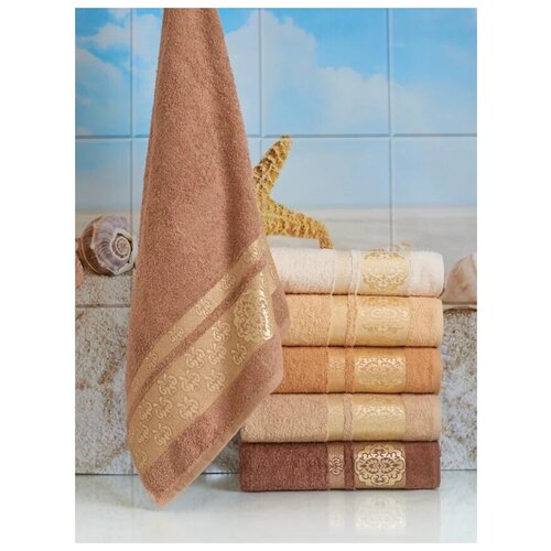 фото Cestepe полотенце isabel цвет: коричневый br20564 (70х140 см)