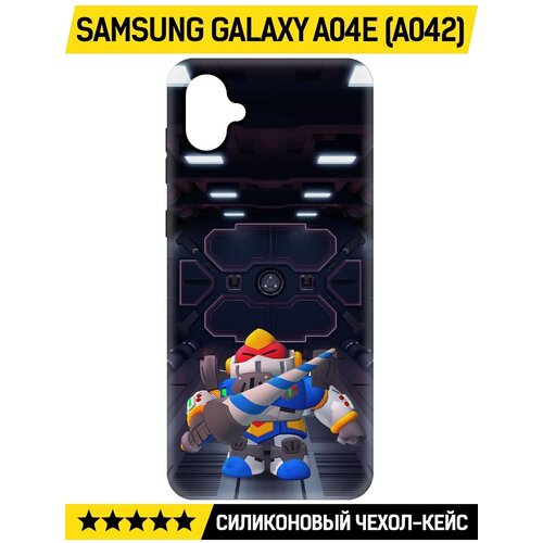 Чехол-накладка Krutoff Soft Case Brawl Stars - Паладин Вольт-Меха для Samsung Galaxy A04e (A042) черный чехол накладка krutoff soft case brawl stars болотный джин для samsung galaxy a04e a042 черный