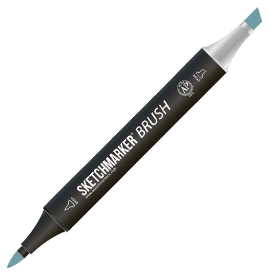 Маркер Sketchmarker Brush двухсторонний на спирт. основе цв. BG62 Зеленый мирт