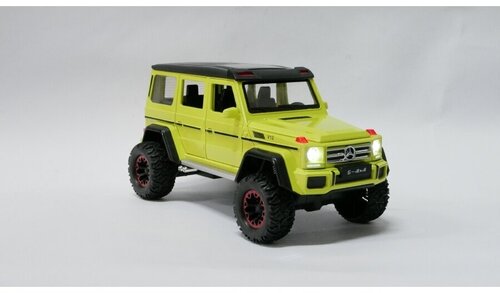 Машинка коллекционная Mercedes G500 big wheel 4x4 Мерседес Г500 большие колеса CheZhi 1:24, открываются двери, капот, багажник, свет, звук, инерционная