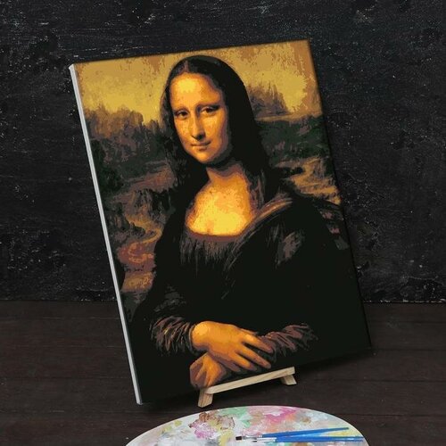 printio холст 50×50 мона лиза Картина по номерам на холсте с подрамником Мона Лиза Леонардо да Винчи 40 x 50 см