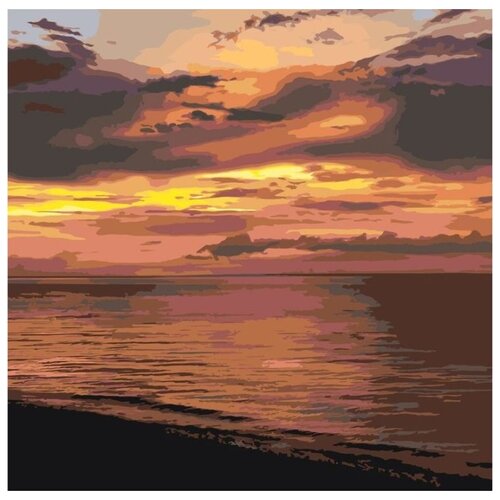 Картина по номерам Морской закат, 40x40 см