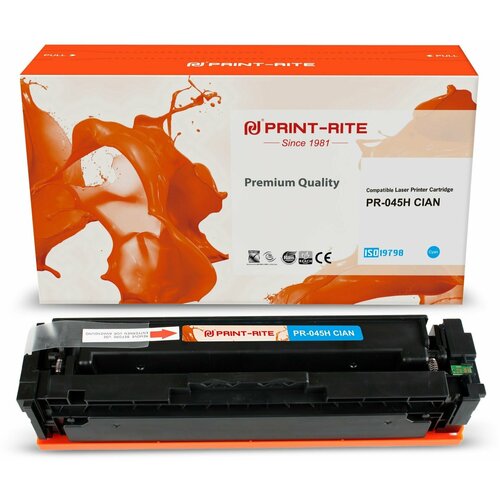 Print-Rite Картридж совместимый ПринтРайт Print-Rite PR-045H CIAN Cartridge 045HC синий повышенной емкости