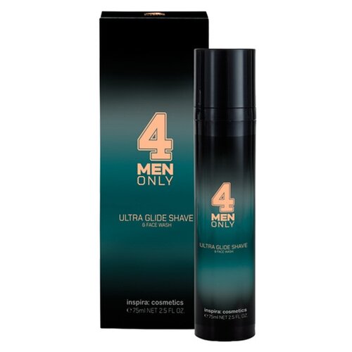 Ультрамягкий гель-крем для умывания и бритья 4 Men Only Inspira Cosmetics, 75 мл