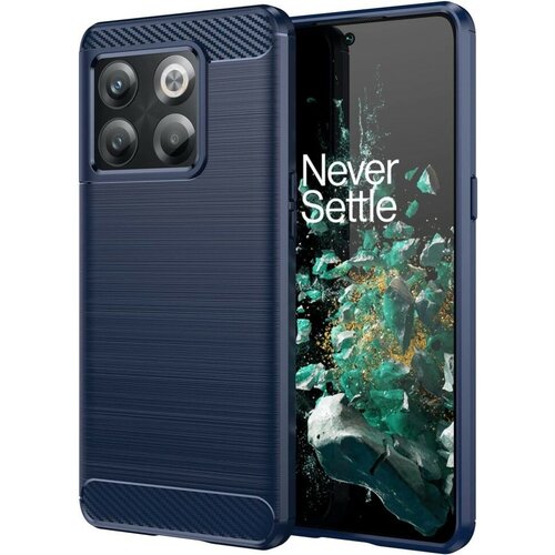 смартфон oneplus ace pro 16 512gb черный Накладка силиконовая для OnePlus 10T / OnePlus Ace Pro карбон сталь синяя