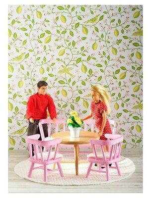 Кукольная мебель Смоланд Обеденный уголок розовый LB_60207900