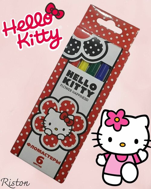 Набор Фломастеров Hello Kitty 6 цветов Sanrio/ Onegai My Melody