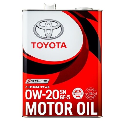 фото Синтетическое моторное масло toyota synthetic gf-5 sn 0w-20, 4 л