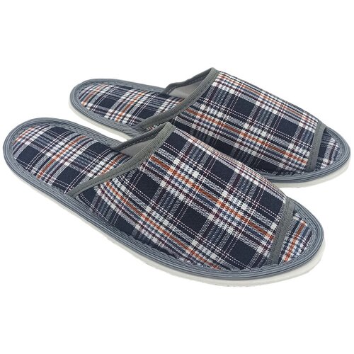 Тапочки ivshoes, размер 40-41, серый, синий тапочки ivshoes размер 40 41 серый черный