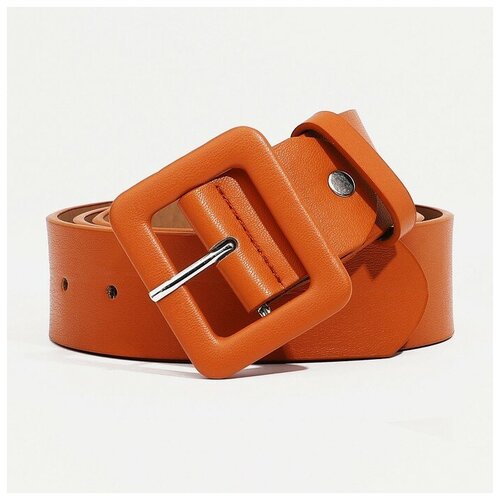 фото Ремень жен 07-01-07-01, 4*0,3*105 см, винт, пряжка под кожу, рыжий 9562370 сима-ленд