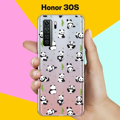 Силиконовый чехол Панды на Honor 30s силиконовый чехол панды на honor 20 pro