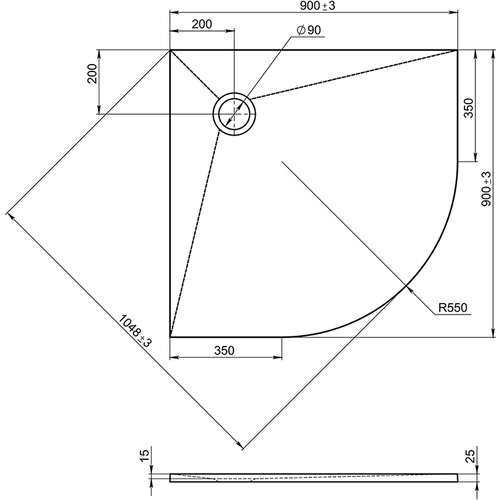   Jacob Delafon Tolbiac 90x90 E6D329RU-WPM,  