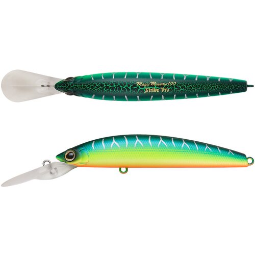 Воблер Минноу Strike Pro Magic Minnow 85, цвет: A223S-RP Pearl Mat Tiger, (EG-068F#A223S-RP) воблер минноу strike pro arc minnow 120sp цвет a223s rp pearl mat tiger eg 136 sp a223s rp