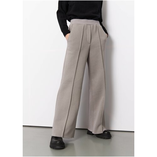 Брюки  ХакаМа, классический стиль, стрелки, размер 42, серый