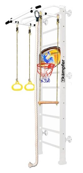 Kampfer "Helena Wall Basketball Shield" спортивно-игровой комплекс 2,4 м. (стандарт) Жемчужный/Белый турник
