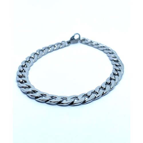 фото Браслет-цепочка, металл, размер 21 см, серебряный нет бренда