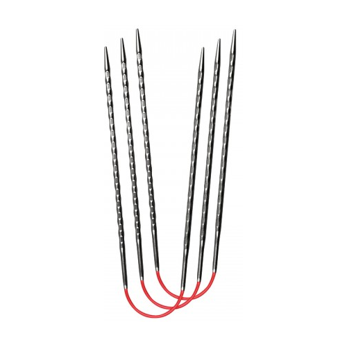 Спицы ADDI 770-2/2.75-30, диаметр 2.75 мм, длина 30 см, общая длина 30 см, серебристый/красный