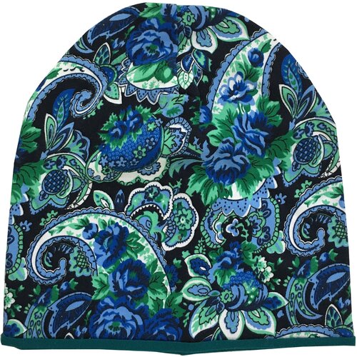 фото Шапка бини anru, размер универсальный, голубой, черный