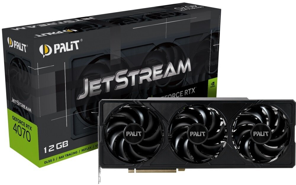 RTX4070 JETSTREAM 12GB GDDR6X 192bit 3-DP HDMI Palit - фото №1