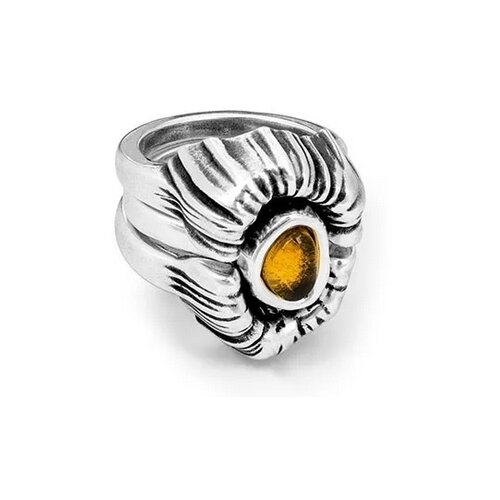 фото Кольцо ciclon, borage, тройное, со вставкой из муранского стекла, cn-192510 (18, янтарный)