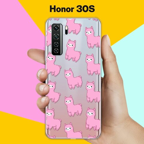 Силиконовый чехол Ламы на Honor 30s