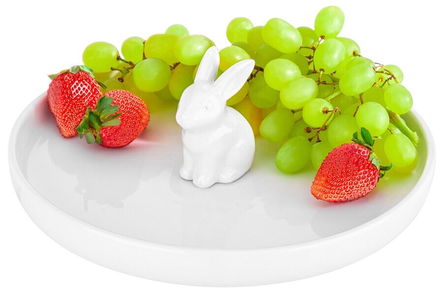 Блюдо с бортиком сервировочное Elan Gallery Кролик 22х22х7,4 см — фото 1