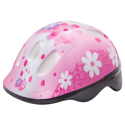 фото Шлем защитный mv6-2, бело-розовый с цветами/600067 novasport