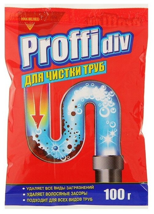 Средство для удаления засоров Proffidiv, гранулы,100 г