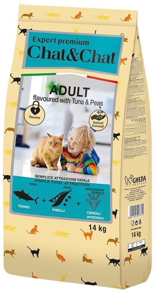 Сухой корм Chat&Chat Expert Premium для взрослых кошек со вкусом тунца 14 кг