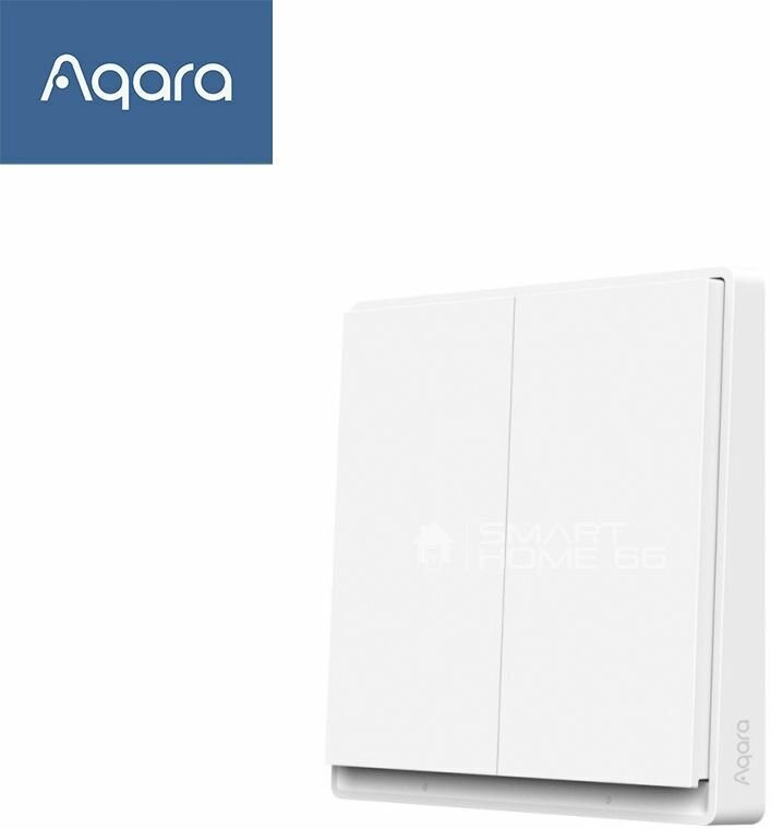 Умный выключатель Aqara E1 двухклавишный беспроводной ZigBee 3.0 (WXKG17LM) СH