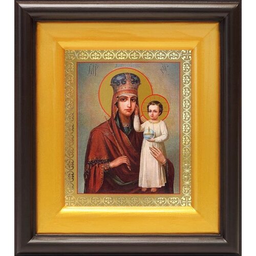 Икона Божией Матери Призри на смирение, широкий киот 16,5*18,5 см икона божией матери призри на смирение белый киот 14 5 16 5 см