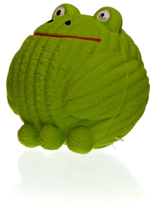 Japan Premium Pet Игрушка полиуретаново-латексный Колобок в виде лягушонка 63 мм - фотография № 13