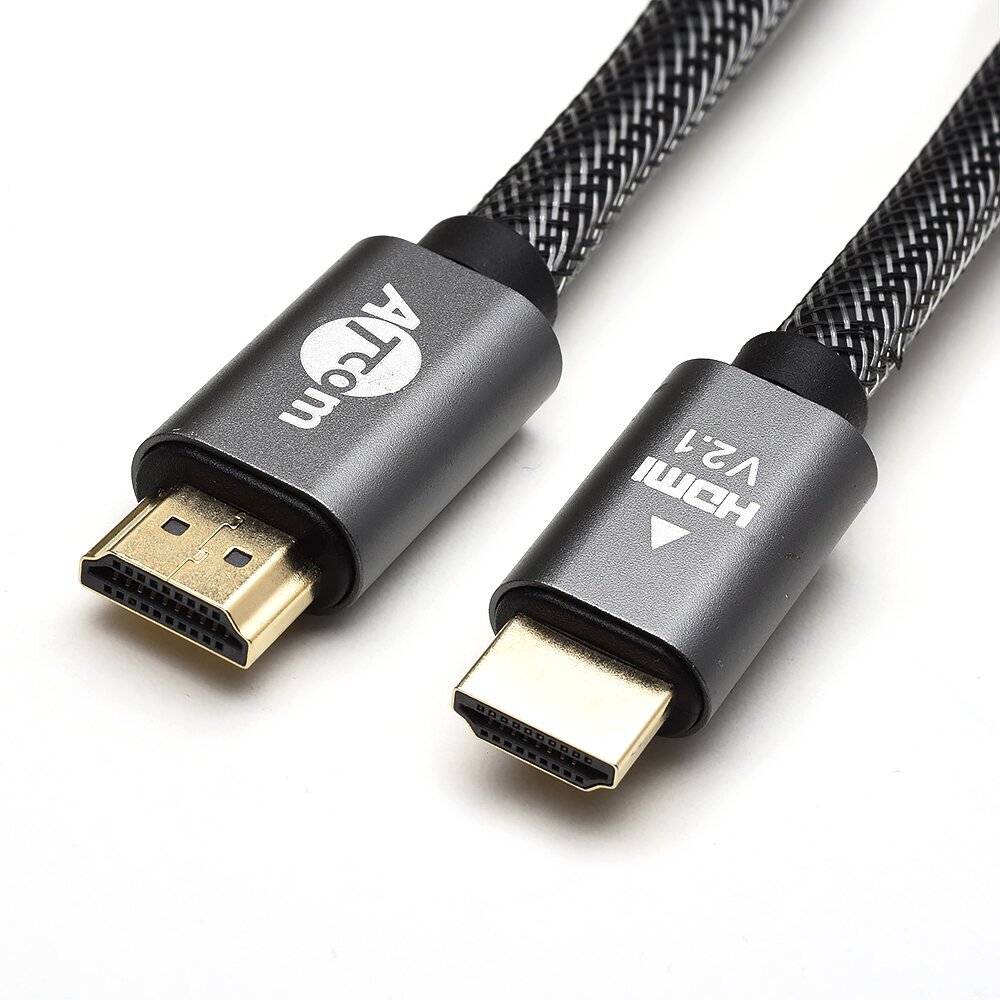 Кабель HDMI 1 m ATCOM (AT3780) (HIGH speed Metal gold ver2.0  в чулке в пакете)