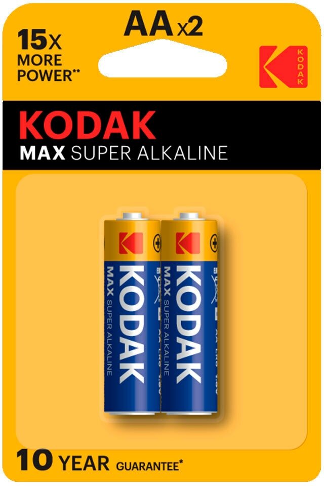 Батарейка Kodak Мax АА пальчиковая LR6 1,5 В (2 шт.) (Б0005131)