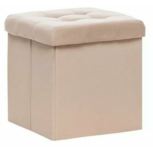 Пуф Leset Куба складной квадратный, ткань Велюр V 04 бежевый